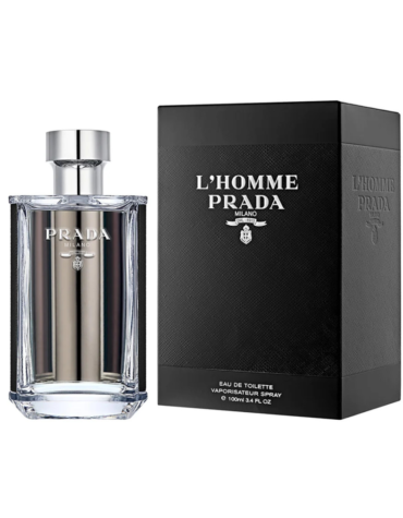 Prada L'Homme Eau de Toilette 100ml Spray - Elegant men's fragrance with floral and woody notes