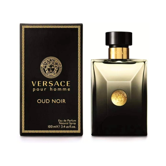 Versace Oud Noir Eau de Parfum 100ml Spray - Luxurious unisex fragrance with rich notes of oud