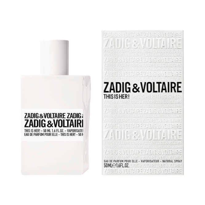 Zadig & Voltaire This is Her Eau de Parfum 50ml Spray - A luxurious women's fragrance with notes of rose