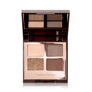 Charlotte Tilbury Luxury Eyeshadow Palette in The Golden Goddess - 5.2g featuring warm golds and earth tones for a radiant