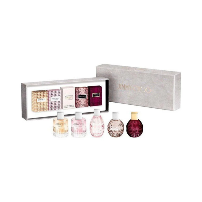 Jimmy Choo Miniature Gift Set for Her features five luxurious 4.5ml fragrances