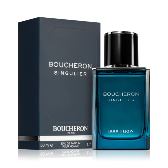 Elegant Boucheron Singulier Eau de Parfum 50ml spray bottle showcasing luxurious fragrance for a captivating scent experience. Perfect for any occasion.