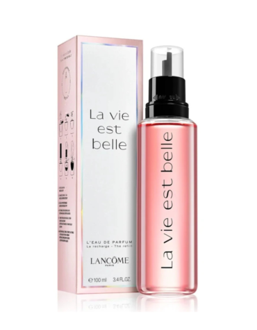 Lancome La Vie Est Belle Eau de Parfum 100ml Refill Bottle showcasing an elegant design