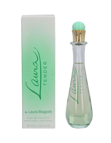 Laura Biagiotti Laura Tender Eau de Toilette 75ml Spray - A fresh and floral fragrance capturing elegance and femininity in a stylish bottle. Perfect for daily wear.