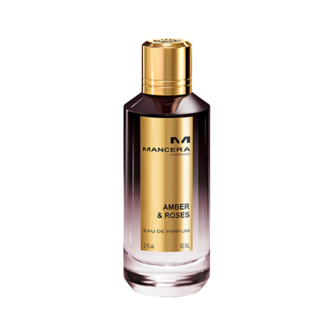 Mancera Amber & Roses Eau de Parfum 60ml Spray – luxurious fragrance featuring notes of amber and blooming roses for a sensual and captivating scent experience.