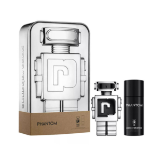 Shop the Paco Rabanne Phantom Gift Set featuring 100ml EDT fragrance and 150ml deodorant spray for a captivating scent experience. Perfect gift idea