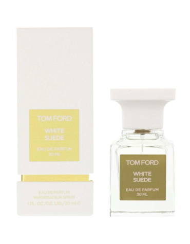 Tom Ford White Suede Eau de Parfum 30ml Spray bottle showcasing luxurious fragrance with a blend of suede